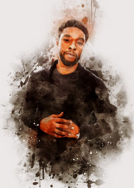 Chadwick Boseman Black Panther Kunstudio Paintings Prints