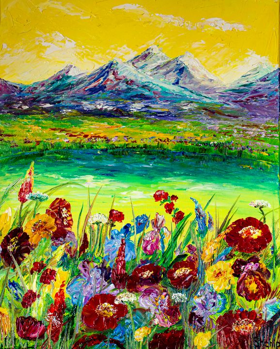 Alps Meadow Flowers Natalia Shchipakina Paintings Prints