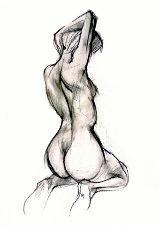 Seated Female Nude Roz Mcquillan Paintings Drawings Photographs