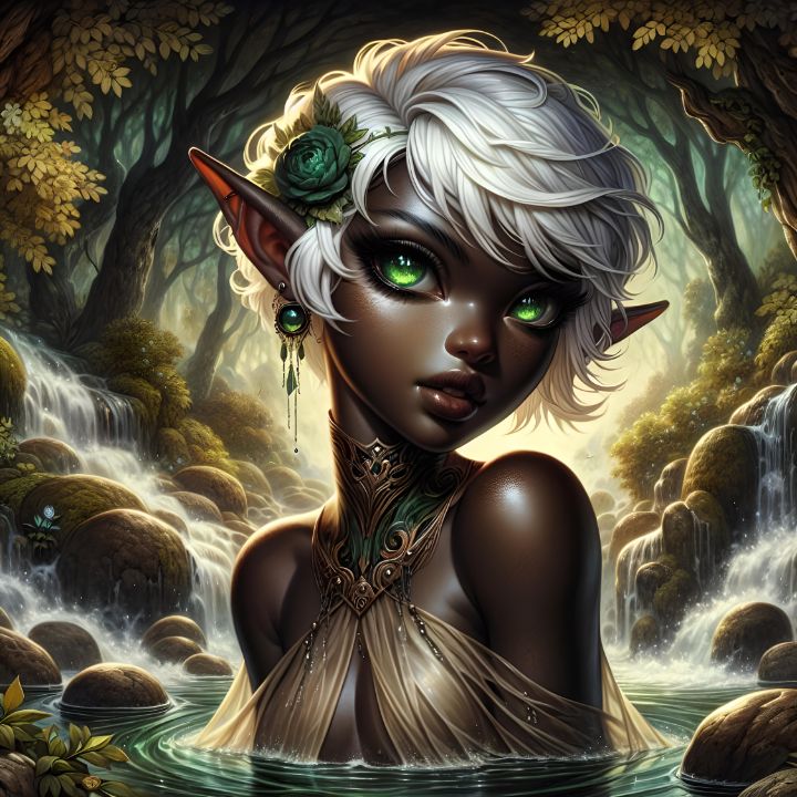 Chibi Dark Elf 8 Wildly Wicked Artworks Digital Art AI Fantasy