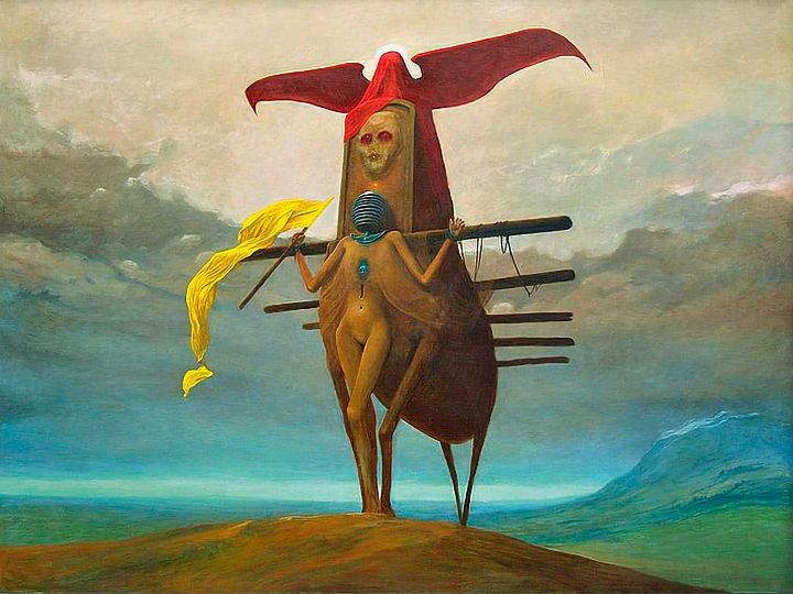 Exotic Vessel by Zdzisław Beksiński Beksinski Store Paintings Prints Fantasy Mythology