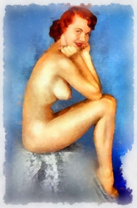 Vintage Pinup By Frank Falcon Esoterica Art Agency Paintings