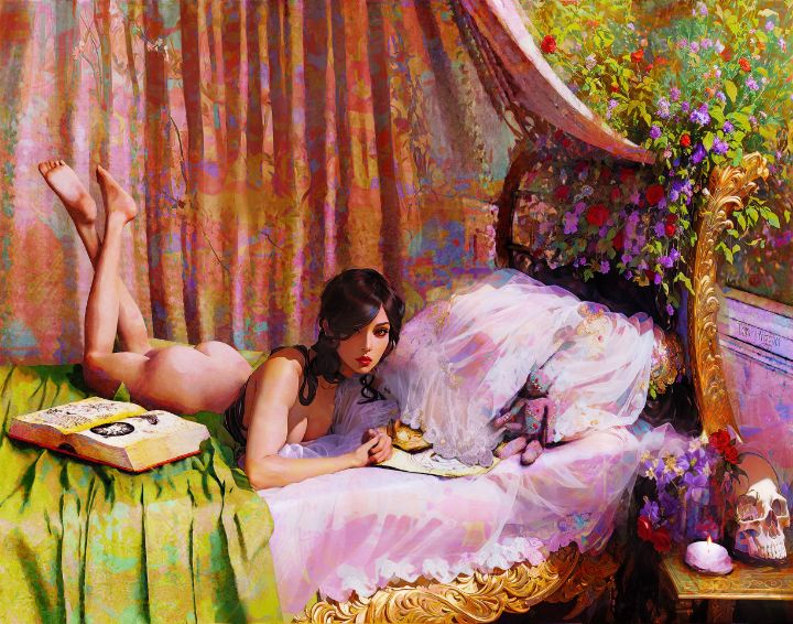 Mystical Daybed Revisited Swampy Sloth Studios Paintings Prints