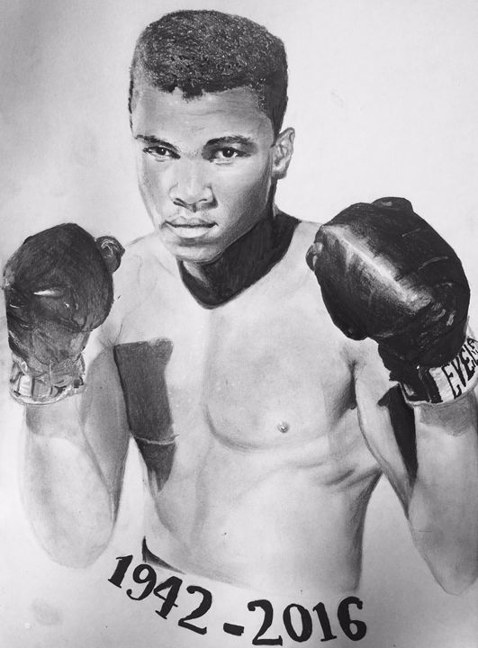 Muhammad Ali Drawing Original Signed ArtZportraits Paintings