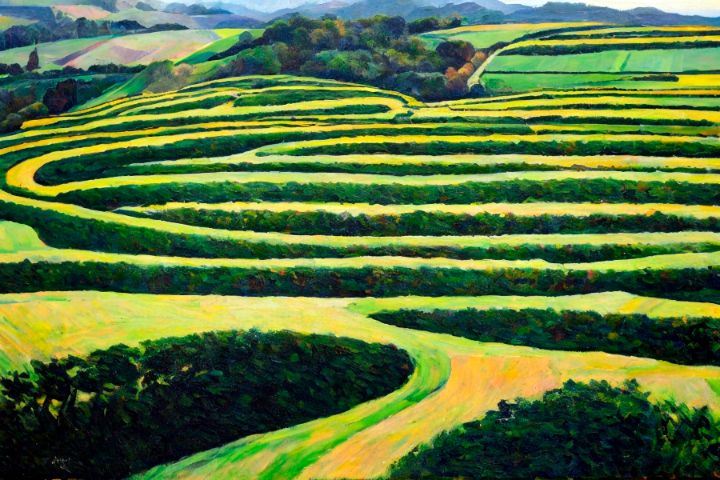 A Maze Of Colorful Greenery Restored Art Studio Paintings Prints