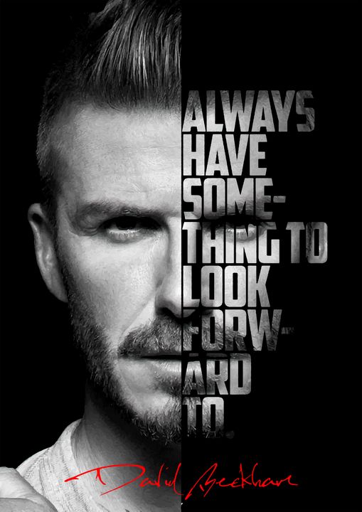 David Beckham Quote Poster Enea Kelo Paintings Prints Sports