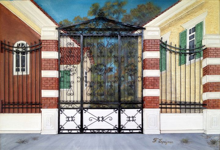 Door with railings (Kampos Chios) - Giorgos Stragkas