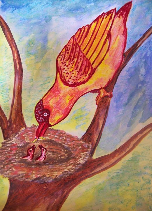 Mother And Birds - Sayan Dutta AJ