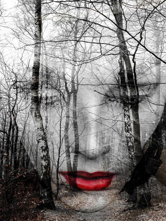 The face in the forest - Gabi Hampe - Digital Art, People