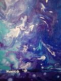 Fluid liquid pouring abstract