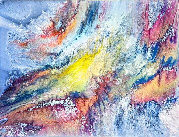 Washed Away 30x40 Large Abstract Acrylic Painting Acrylic Paint