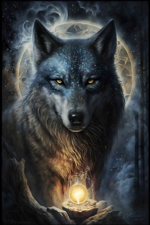 Wolf Beautiful Mysterious Magical - DrakoArt - Digital Art, Animals ...