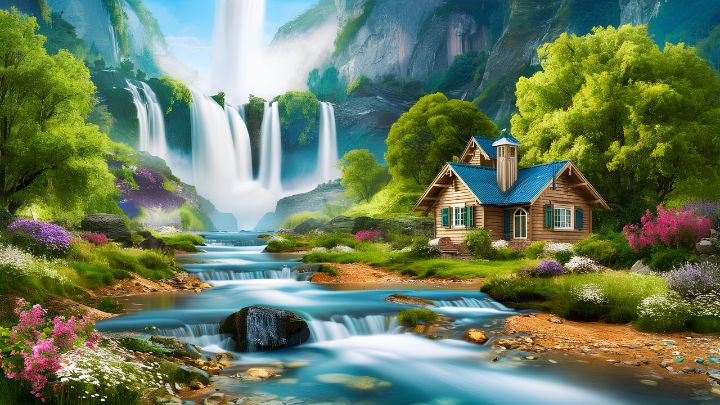 Vibrant Symphony of Nature - Watercolor Artistry - Digital Art & AI ...