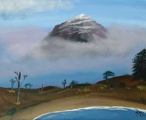 Distant mountain view