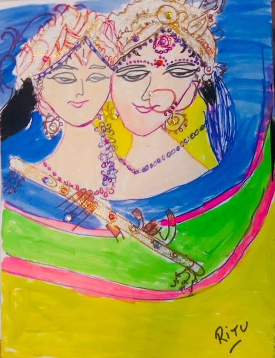 how to draw lord radha and krishna easy pencil sketch drawing,how to draw  lord krishna & radha, - YouTube