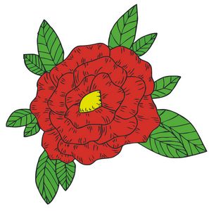 Red flower illustration