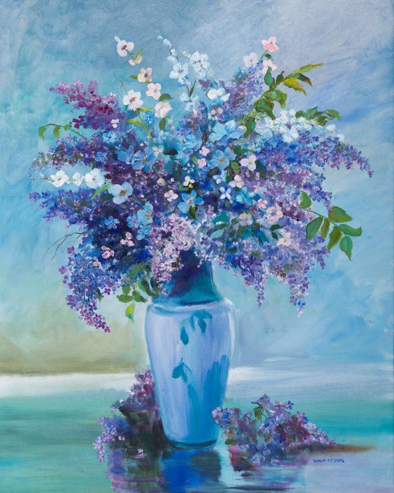 Lilacs - The Art of Vonda Fletcher - Paintings & Prints, Flowers ...