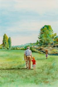 Walkin' With Grandpa - The Art of Vonda Fletcher