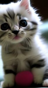 cute curious kitten