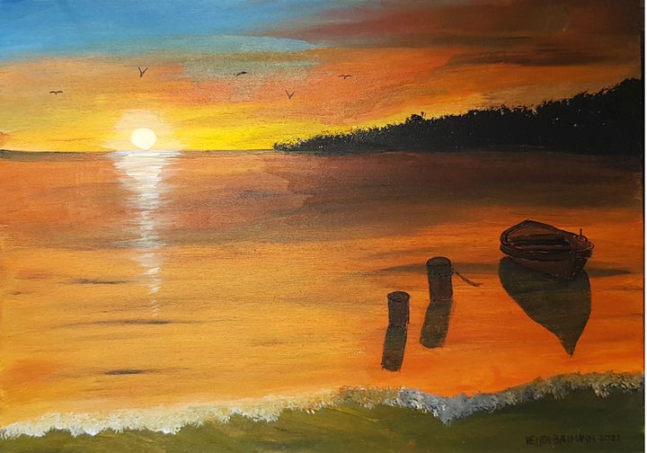 Sunset on the Beach - Heijdi's fantastic painted World