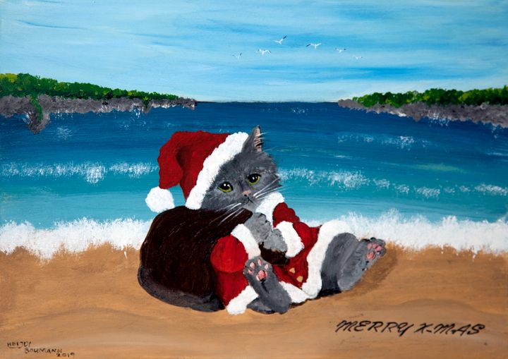 Merry X-Mas Cat / 02 - Heijdi's fantastic painted World