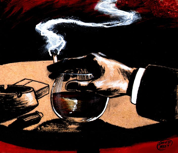 Cocktail in hand - David Miley - Drawings & Illustration, Food & Beverage,  Alcohol, Liquor & Spirits