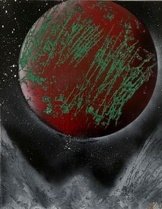Red planet 5 - Artist Anni - Paintings & Prints, Astronomy