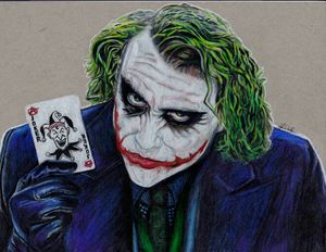 Joker. Dark Knight. Original Drawing Fan Art Wall Art - Etsy