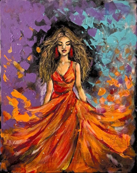 Born From Fire - Audrey Aiken Art - Paintings & Prints, People ...