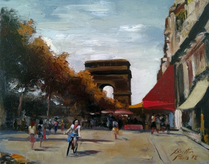 Champs Elysees, Paris - Paintings of Paris - Paintings & Prints