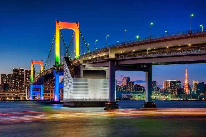 Rainbow Bridge Cityscape Tokyo Japan - tokyo