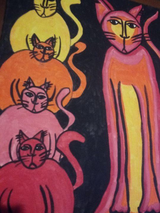 Colorful kitties - Karen's Kreations
