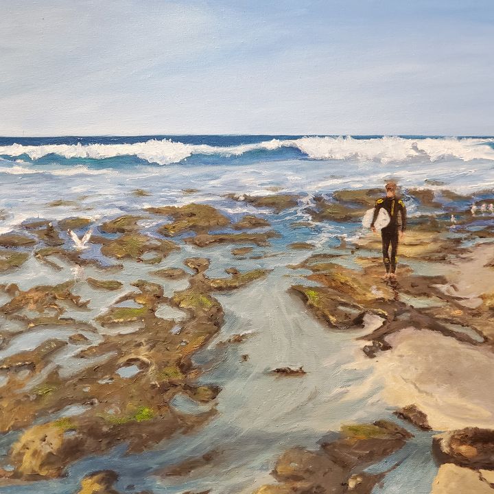 Surfs Up Tide's Out - Leah Higgins Fine and Friendly Art