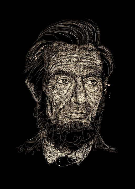 abraham lincoln scribble art - izmo scribbles - Drawings & Illustration ...