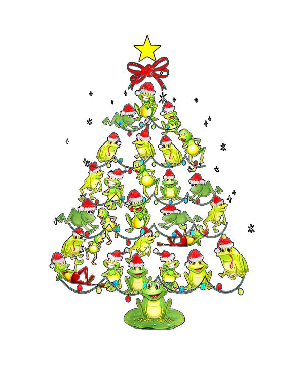 frog christmas tree