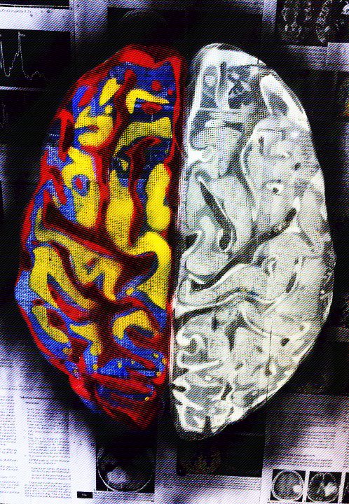 Left brain, right brain | Street art - Cicero Spin