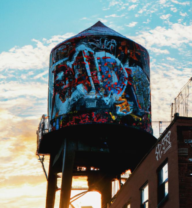 Another NYC water tower at sunset - Cicero Spin