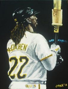 BN39 Andrew McCutchen Pirates Big Swing 8x10 11x14 16x20 Oil Painting Photo