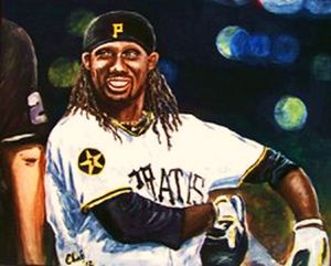 BN39 Andrew McCutchen Pirates Big Swing 8x10 11x14 16x20 Oil Painting Photo