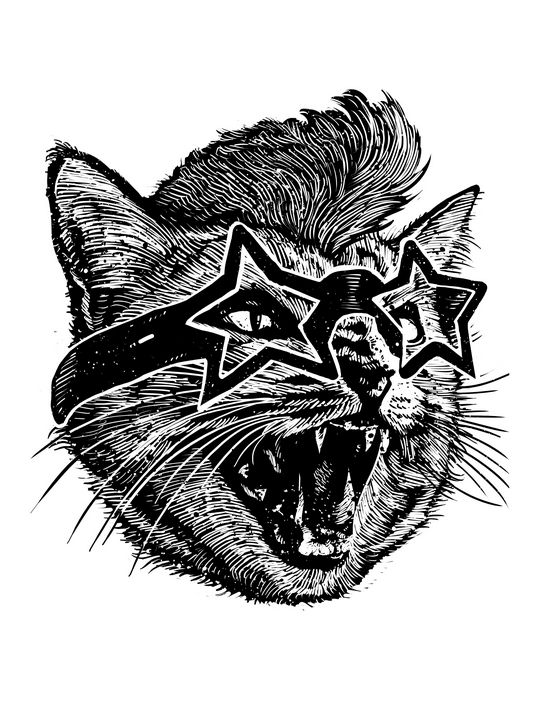 Angry Cat - barmalisiRTB - Drawings & Illustration, Animals, Birds