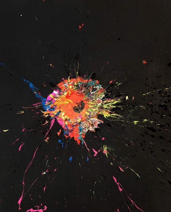Expanding Mass of Exploding Pigment - Sledgehammer Painting - Paintings ...