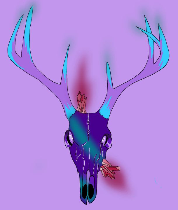 Deer skull - Blackcatsimba Arts.