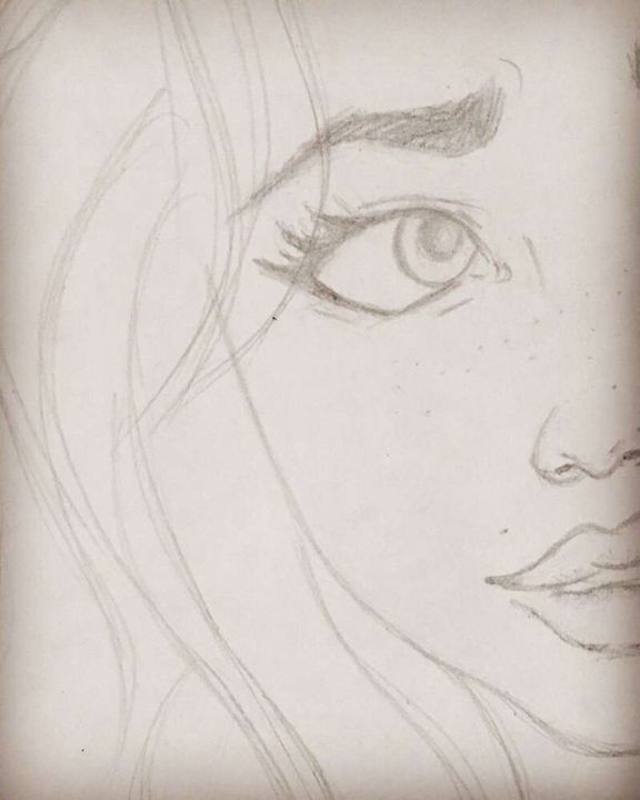 Sketch of half a face | Half face drawing, Face sketch, Character design  sketches