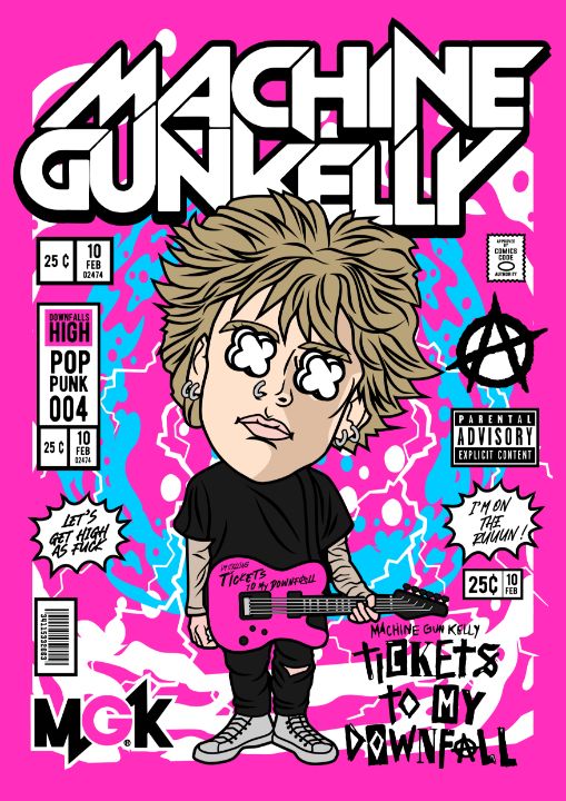 マシーンガンケリー絵 Machine Gun Kelly Art Amazon.co.jp: elixir design elixir Design マシンガン ケリー