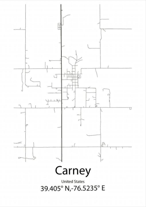 Carney, United States Map - Kaigozen - Drawings & Illustration, Places ...