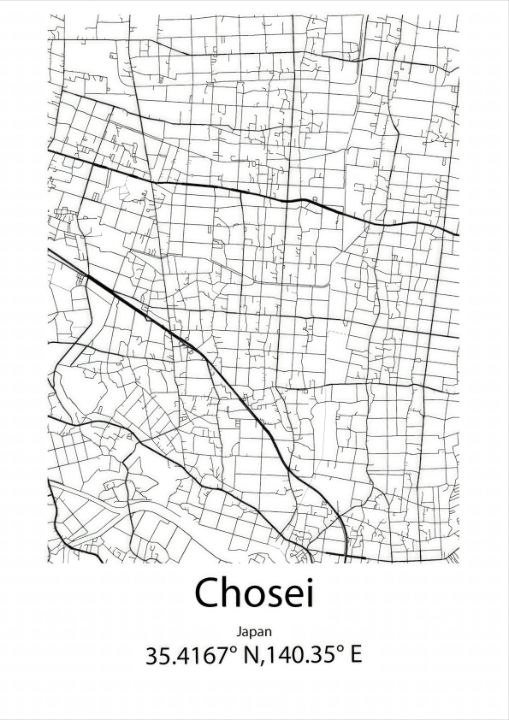Chosei, Japan Map - Kaigozen - Drawings & Illustration, Places & Travel ...