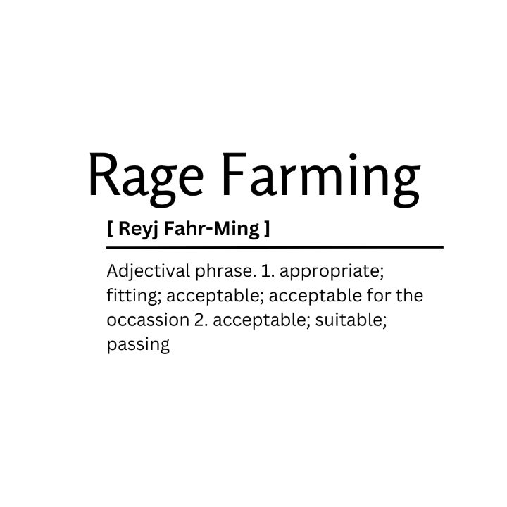 Rage Quit Definition Framed Wall Decor