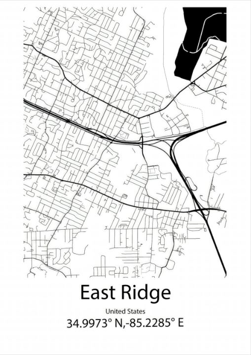 East Ridge, United States Map - Kaigozen - Drawings & Illustration ...