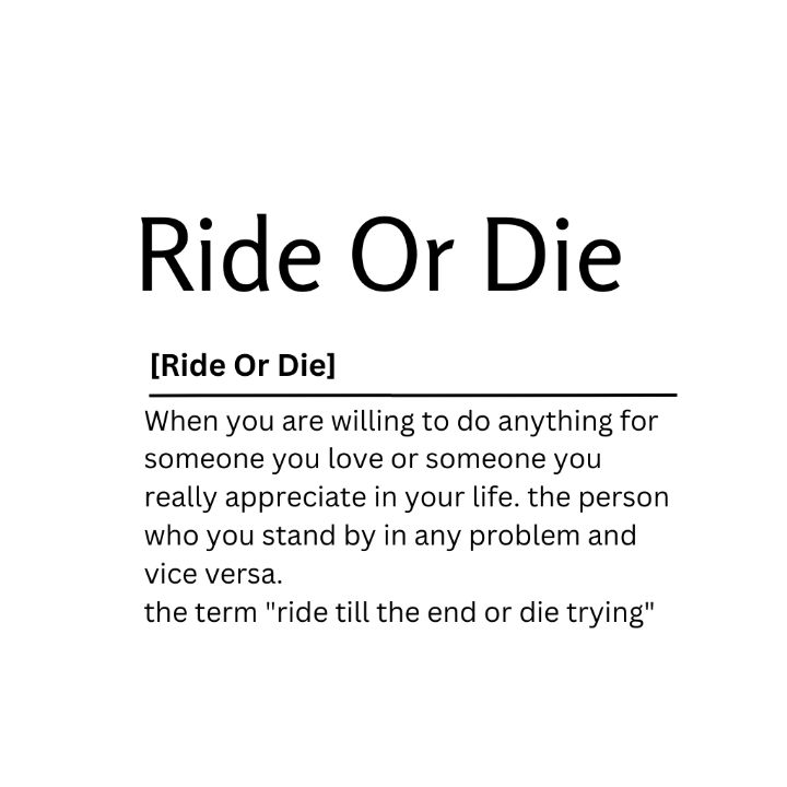 Ride Or Die Dictionary Definition Kaigozen Digital Art AI Humor 