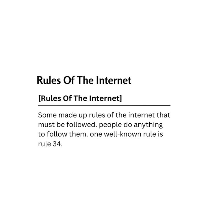 Rules of the Internet 